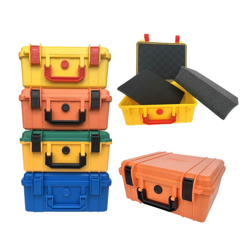 ABS Tool Box Safety equipment Waterproof Tool Case Box Camping Traveling Storage Case Suitcase Impact Resistant Case With Sponge