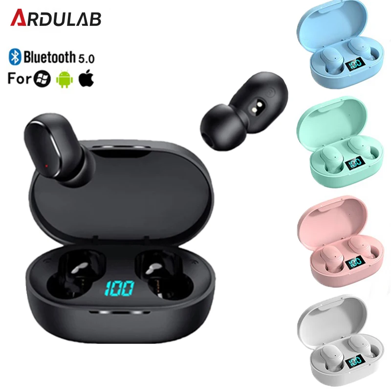 

New E7S 9D Stero Wireless Headset IPX4 Waterproof 5.0 Bluetooth Earphone Earplugs No Delay Auricular TWS Mic with Charging Case