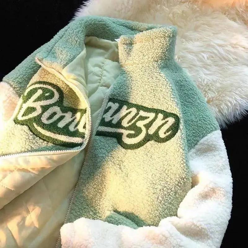 

Флисовая куртка для женщин, повседневная одежда с вышивкой для подростков, уличный свитшот в стиле ретро Харадзюку, Зимние Модные худи