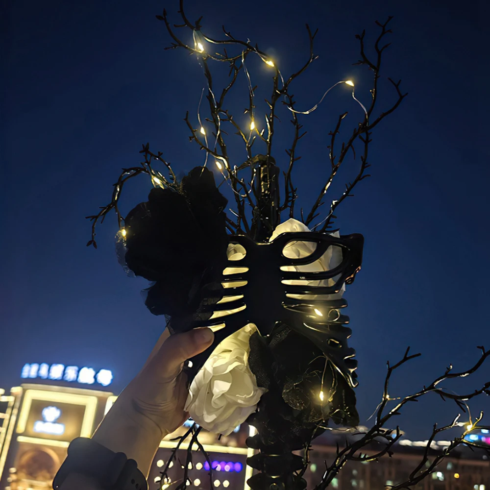 Хэллоуин Многофункциональный Страшный Череп Венок Украшение Двери Жуткий