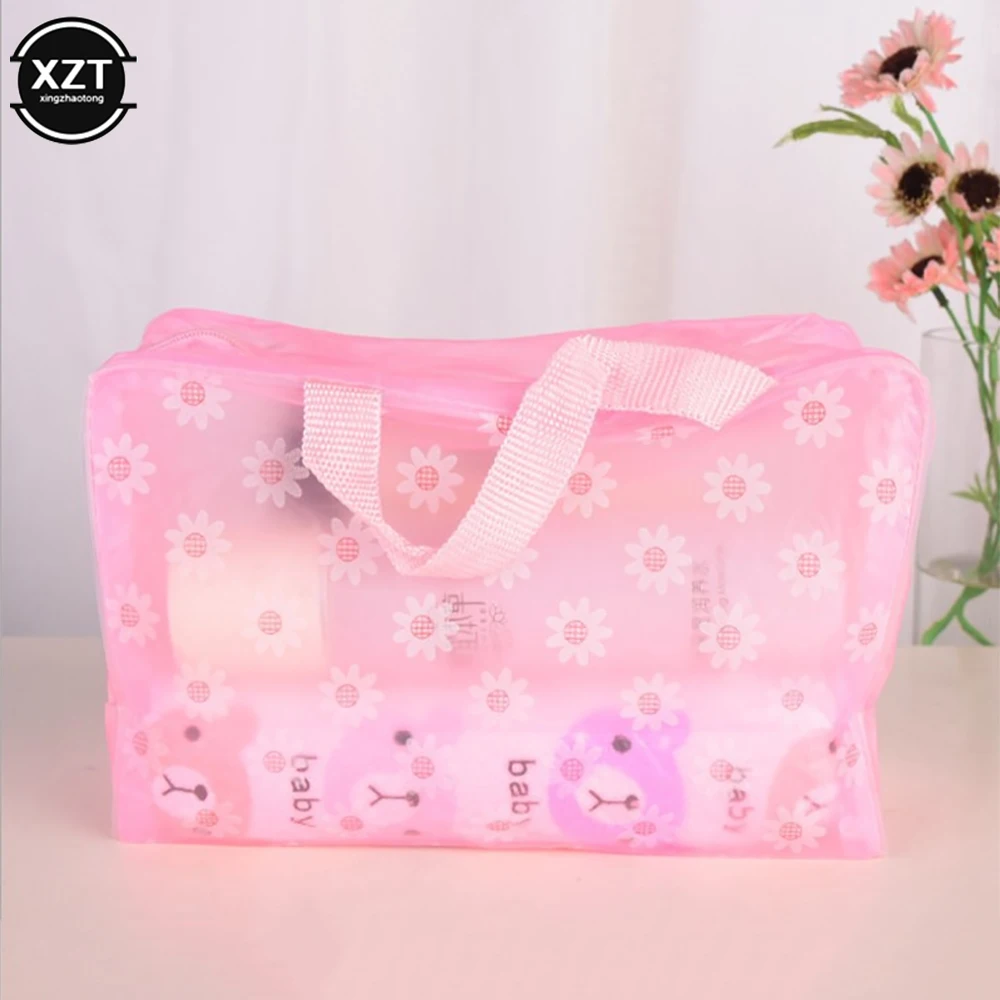 

Модная прозрачная Водонепроницаемая косметичка, портативная дорожная сумка для мытья ванной комнаты, женская сумка-Органайзер для хранени...