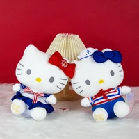hello kitty sanrio 23cm genuine kt naval men women plush red kawaii high quality home decoration gifts for girls friends