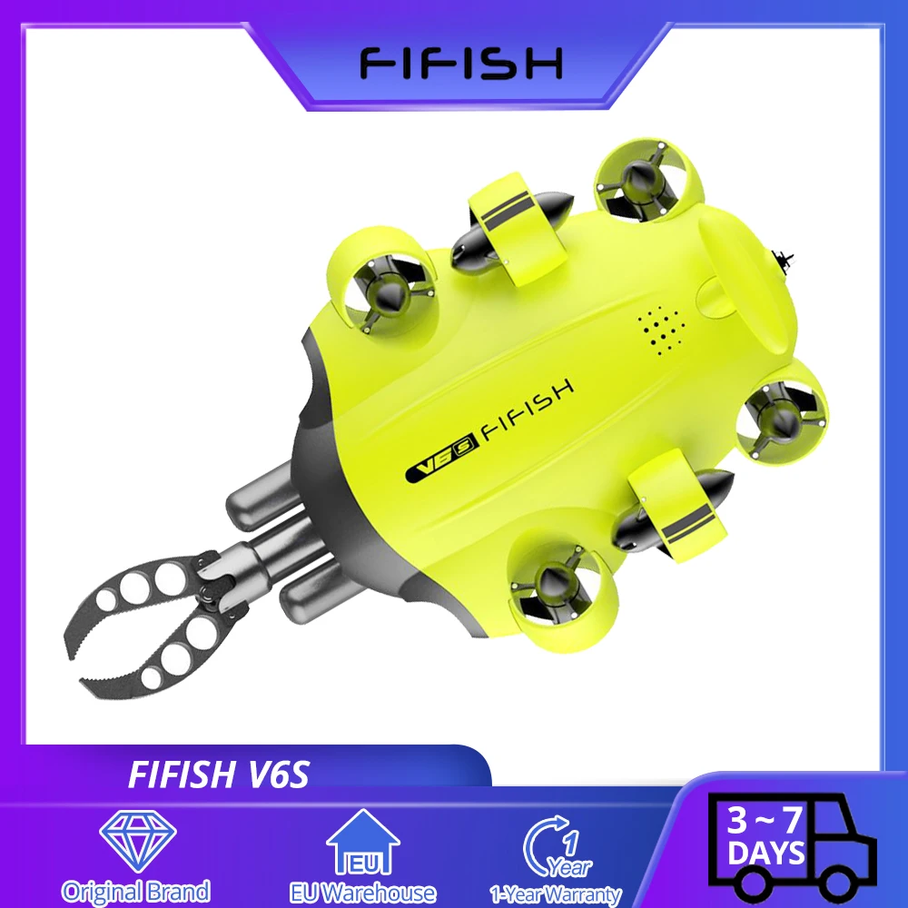 Подводный робот-Дрон FIFISH V6S ROV с камерой 4K UHD Роботизированный рычаг аккумулятор