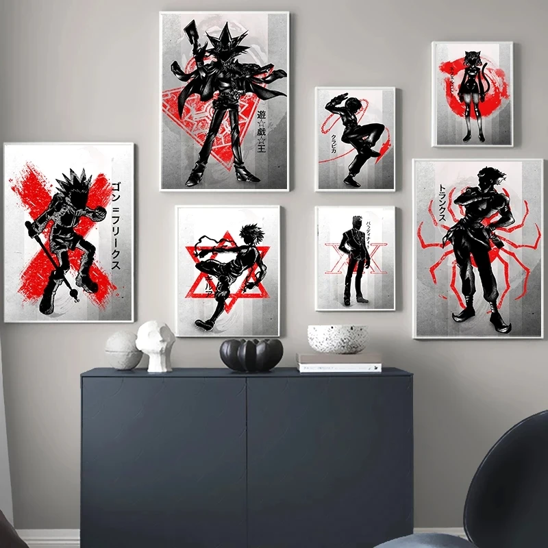 

Canvas Printed Modern Pop Anime Poster Home Decor Painting Wall Art Hisoka Kurapika Crimson Picture Living Room Modular No Frame