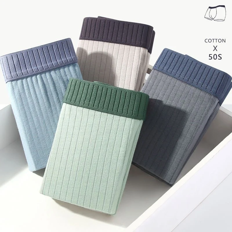 Boxer Men's Panties Sexy Shorts Cotton Underwear Male Breathable Boxers Solid Boxershorts Comfortable Soft Underpants L-4XL