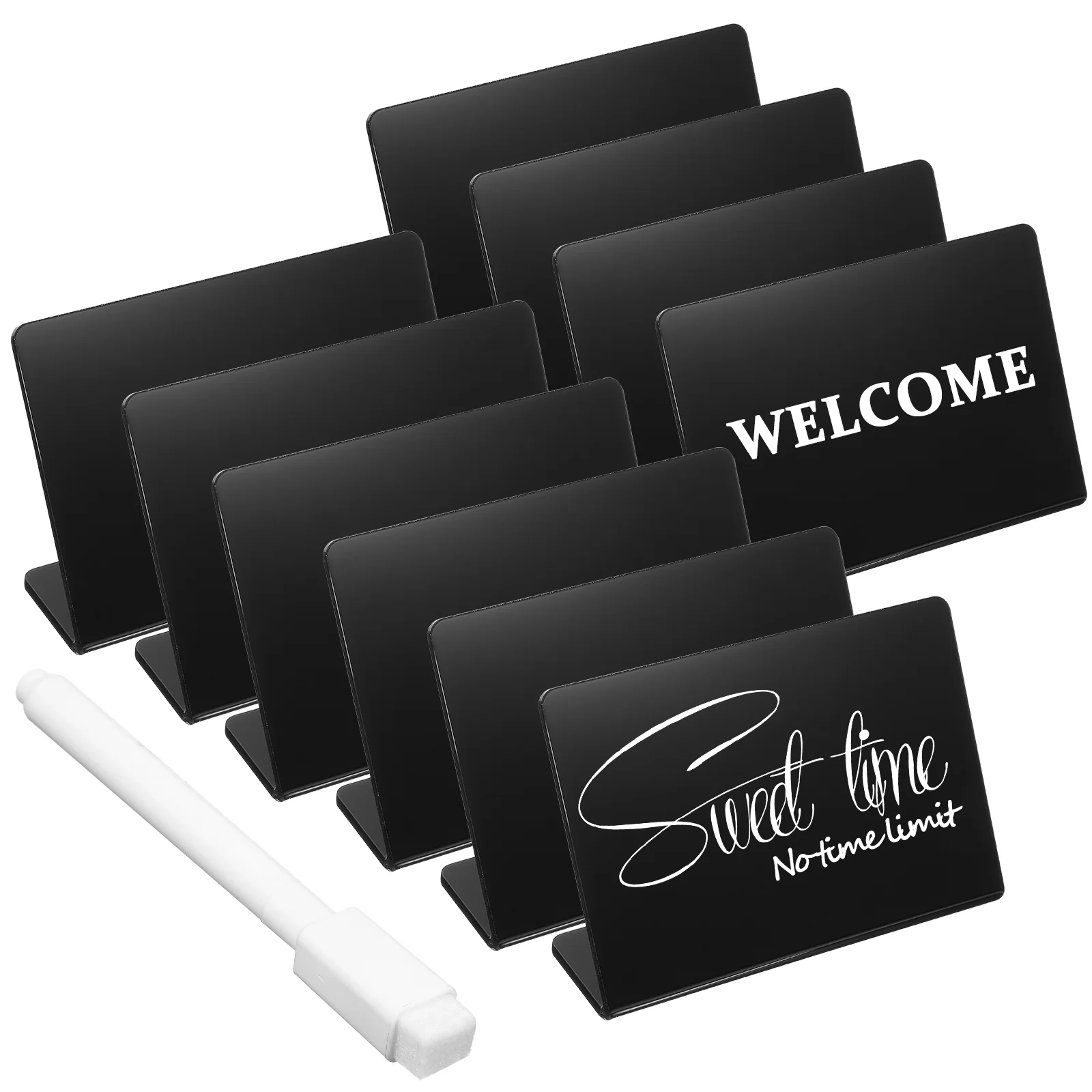 

10 Pcs Desktop Acrylic Table Reusable Chalkboard Signs Number Wedding Card Boards Buffets Tent Party Table numbers wedding