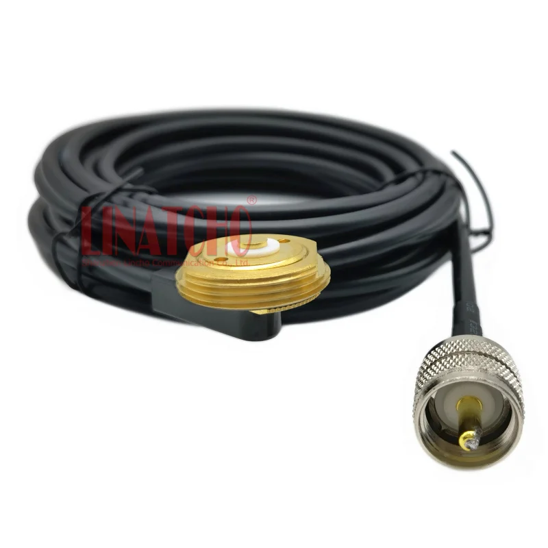 5 meters RG58U PL259 Car Radio Antenna Extension Cable Detachable NMO Bracket Mount