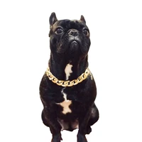 strong metal dog chain collars steel pet gold for large pitbull bulldog collar collar dogs gold silver necklace dogs customes