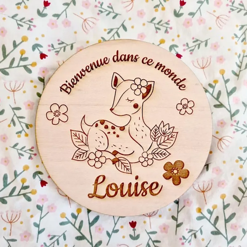 Деревянная открытка сувенир на день рождения подарок для ребенка объявление о