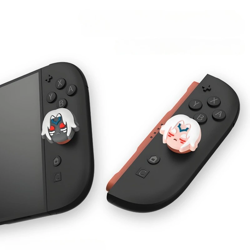 Фото 2/4 шт. силиконовые накладки на стики Legend of Zelda Link для контроллеров Nintendo Switch 2 JoyCon, 3D аналоговые накладки на джойстики №3