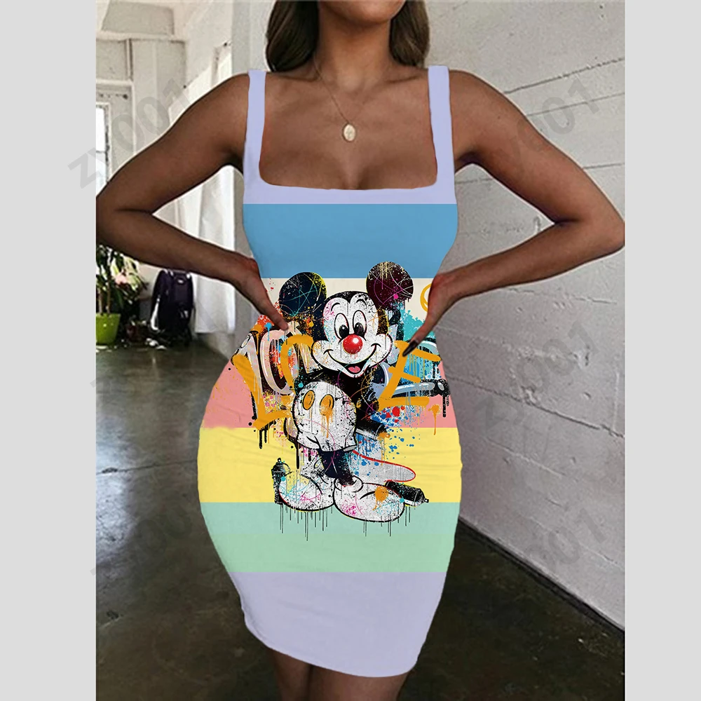 

Disney Casual Women's Dresses for Women 2022 Summer Large Size Dress Boho Clothing Elegant Clothes Skirts Woman Fashion 2022