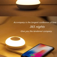 creative separate magnetic suction touch dimming bedroom night light with mobile phone wireless charging led accessories