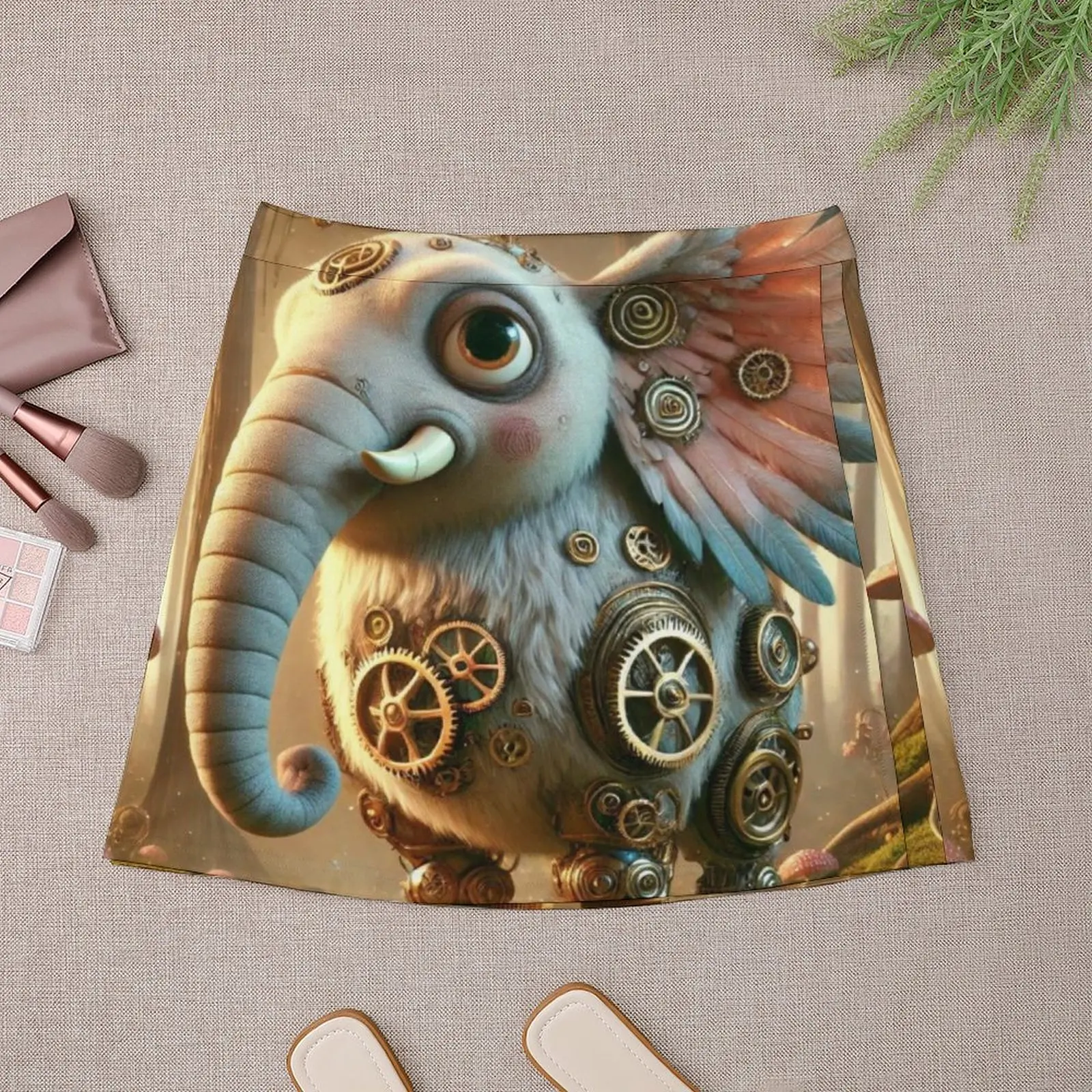 Мини-юбка в стиле стимпанк слон птица женские юбки наряды для ночного клуба