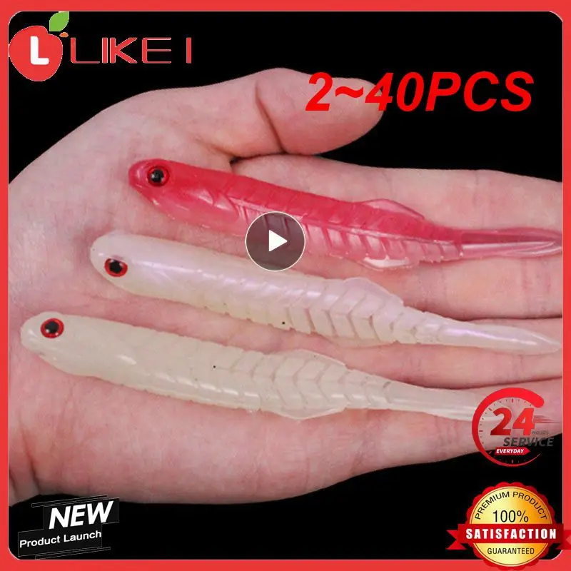 

2~40PCS 7.3g Explosive Fishing Bait Multicolor Luminous Soft Bait Bionic Fake Bait Secured Fish Fake Bait Fishing Tackle 11cm