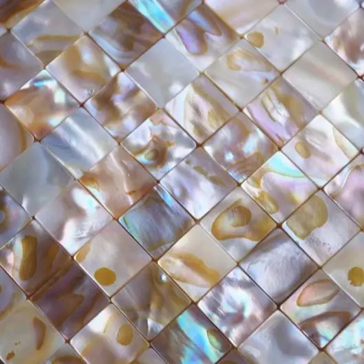 Самоклеящаяся мозаичная настенная плитка из натурального жемчуга 30 х30 см |