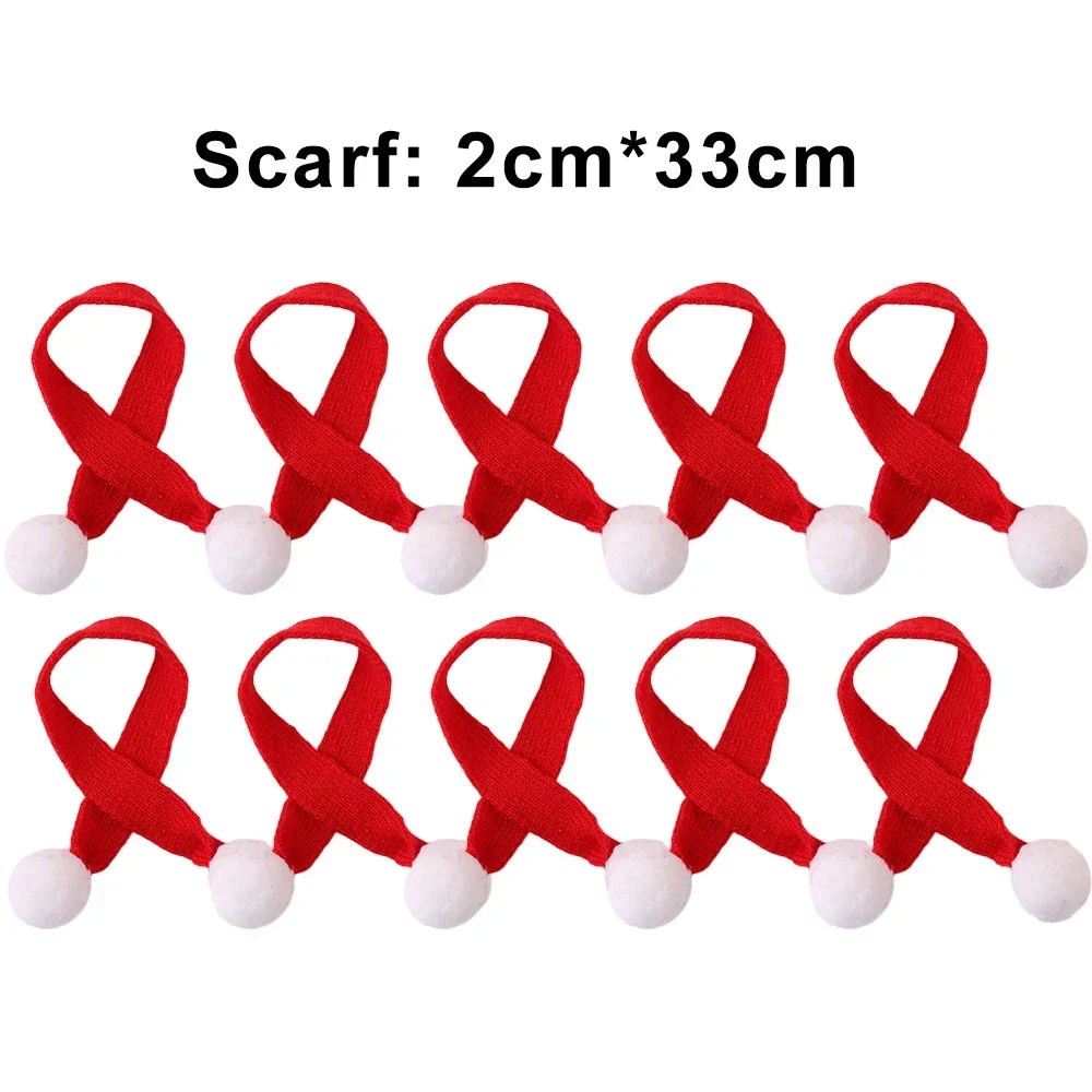 

Мини-шапка и шарф Санта Клауса из шерсти