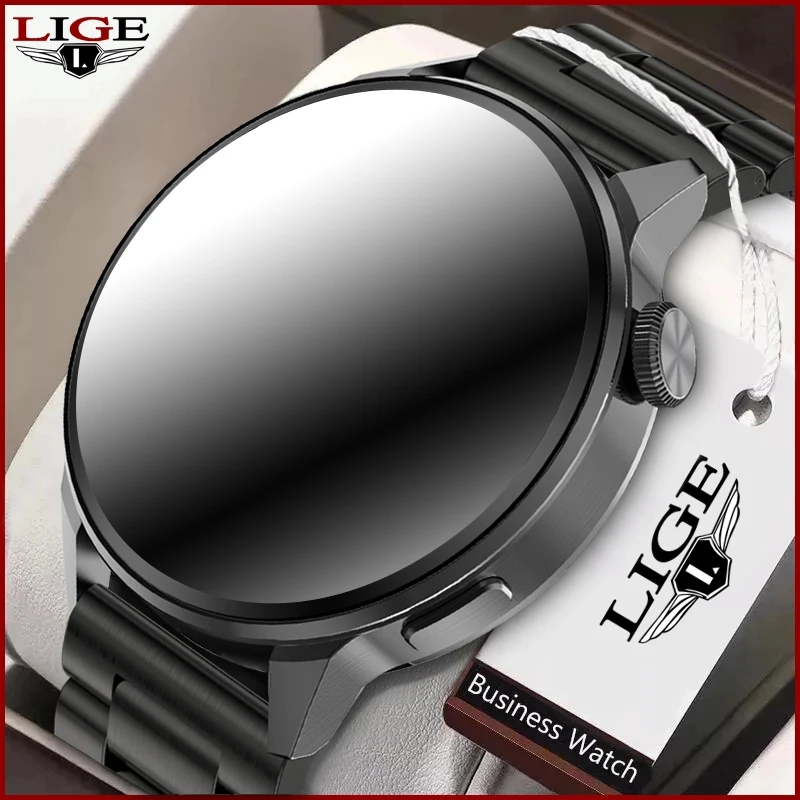 

LIGE New NFC Smart Watch 2022 GPS Movement Track Voice Assistant IP68 Waterproof ECG PPG Sport Watches Bluetooth Call Smartwatch