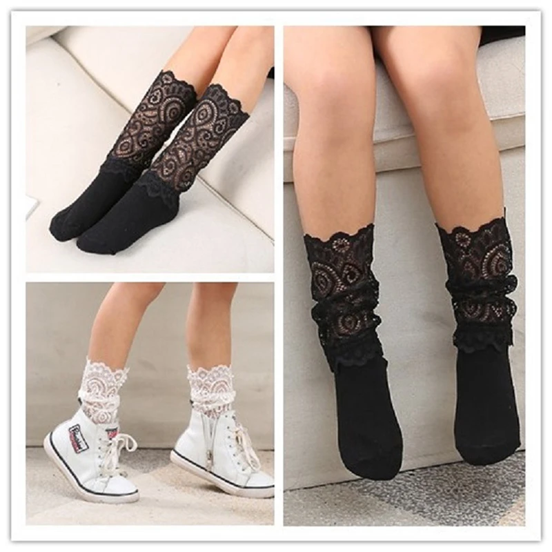 

1Pair Girls Beauty Lace Knee Socks Princess Style Toddler Long Socks Summer Socks For Girls Baby Dresses Clothes Accessories
