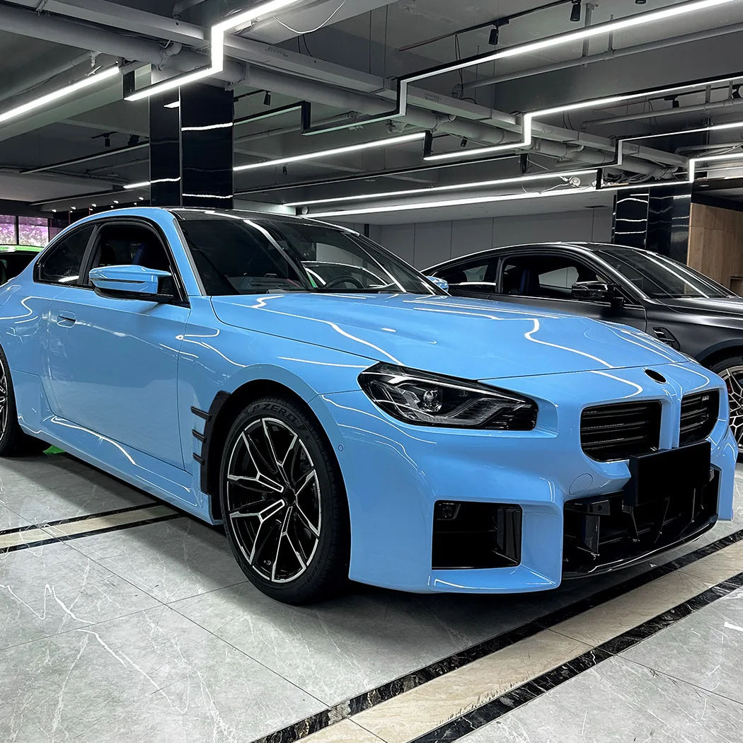 Фото Для BMW 2 серии G42 M2 G87 2022+ Декоративные накладки на колесные арки в стиле MP, передний сплиттер, ветровые накладки на колесные арки, комплект из 4 частей №5