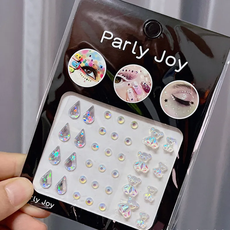 

Festival Face Jewels Crystal Body Stickers Make Up Face Gems Glitter Rhinestones Face Sticker for Festival Party Dress UP New
