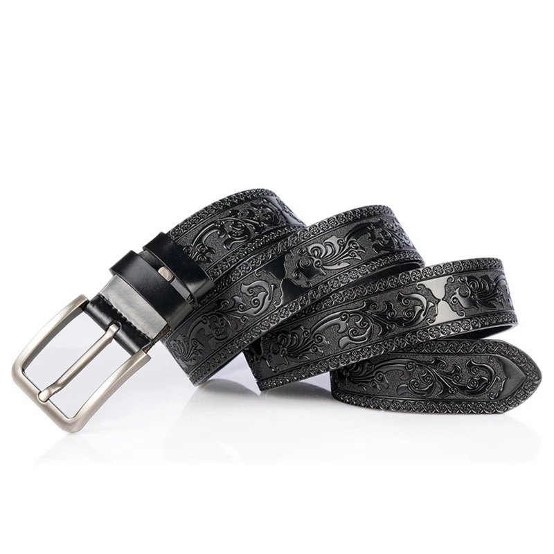 

Belts Men High Quality PU Leather Designer Belt Male Fashion Classic Vintage Pin Buckle Strap For Cowboy Jeans