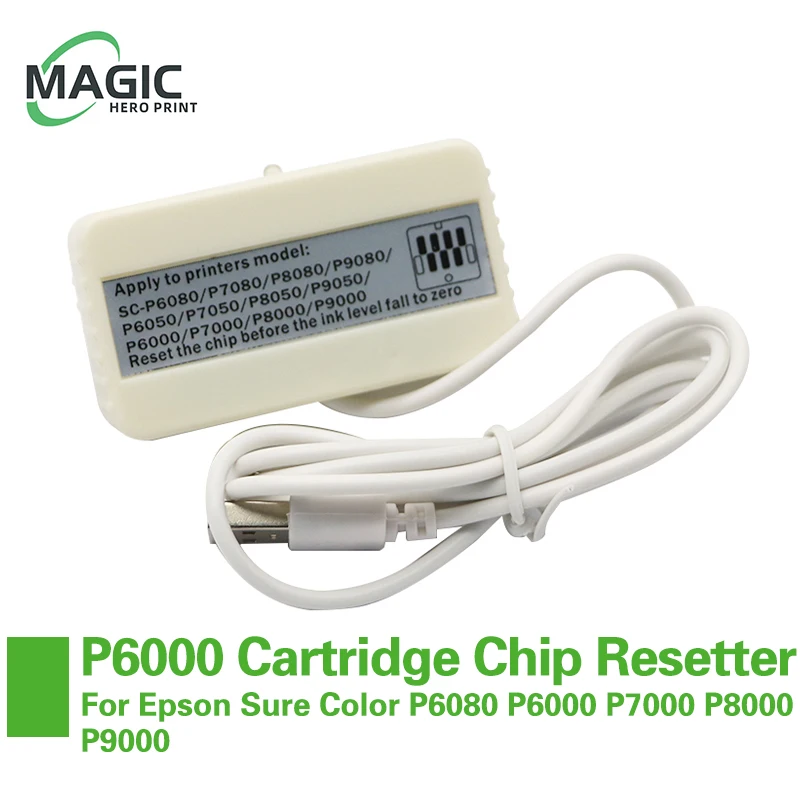 

1pc NEW P6000 Cartridge Chip Resetter For Epson Sure Color P6080 P6000 P7000 P8000 P9000