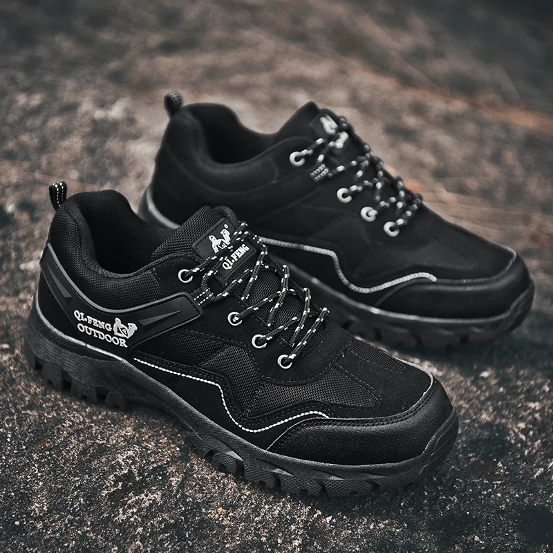 Single men's shoes mesh outdoor hiking shoes Gobi off-road anti-kick collision soft-soled hiking shoes tourism sneakers