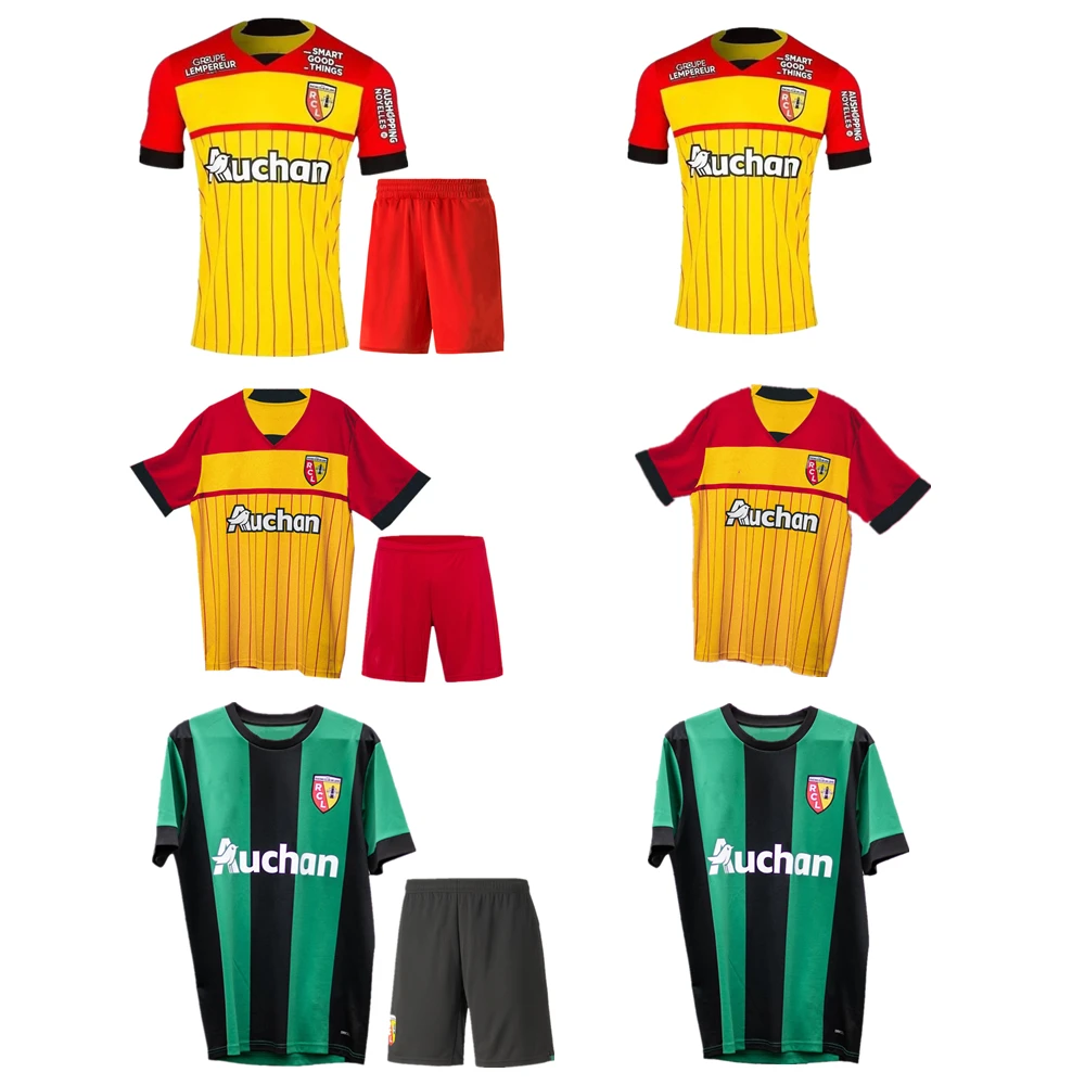 

New 22/23 RC Lens SOTOCA Home Jersey 2022 23 DOUCOURE Men+Kids T-shirt Kit