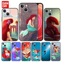little mermaid disney ariel princess case for iphone 13 12 11 pro max se 2020 11pro 12pro 13pro mini casing cover silicone black