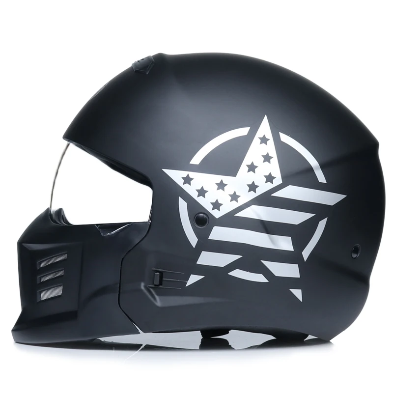 

Motorcycle equipment retro helmet female full-face helmet locomotive running helmet male full cover DOT fa