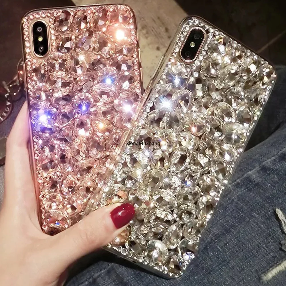 Модный Блестящий Мягкий чехол со стразами для телефона Iphone 12 Pro Max 11 XS XR X 8 7 6 6S Plus 13 |