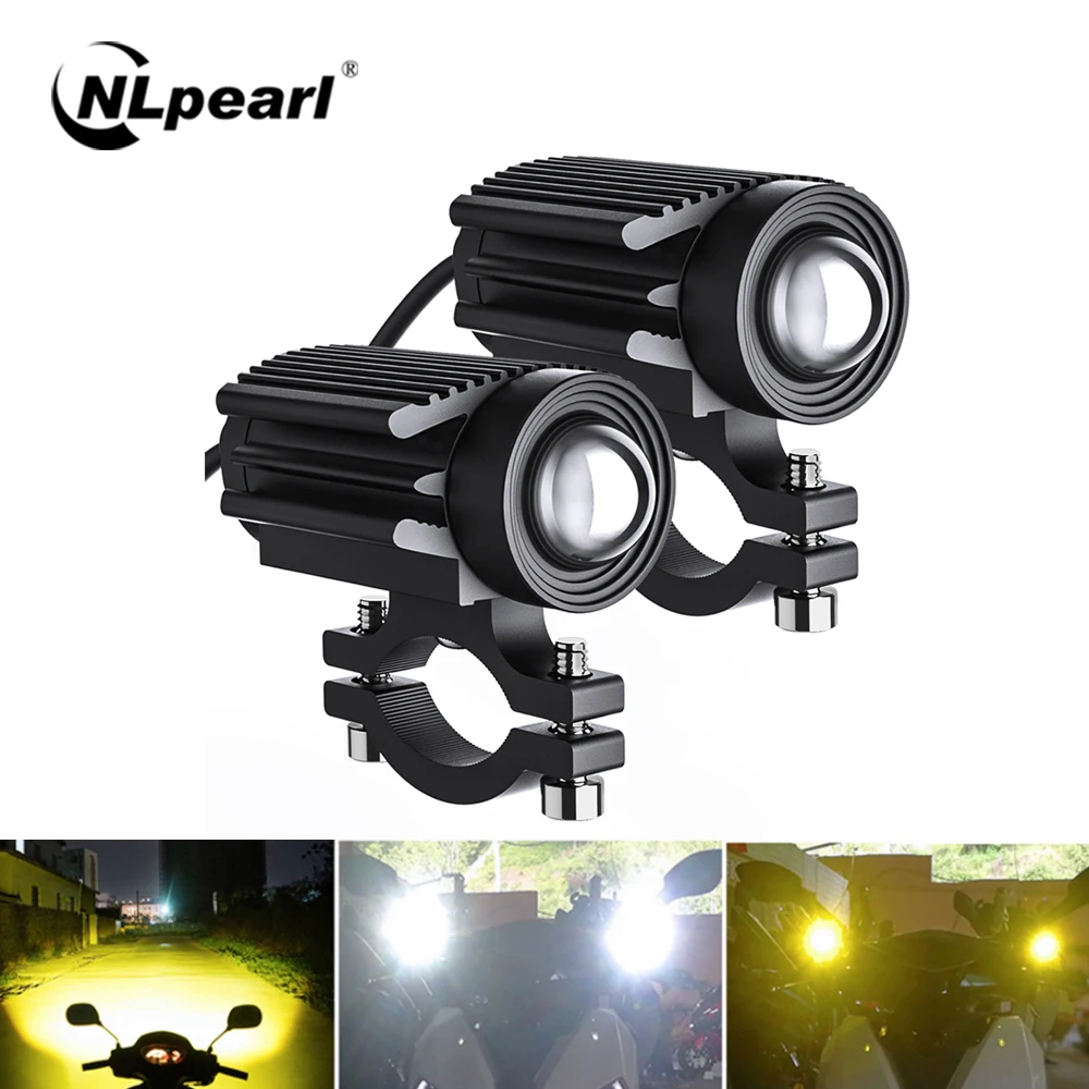 

Nlpearl Motorcycle LED Headlight Spotlight LED Lens Hi/Low beam For car 4WD ATV SUV Driving Spot Fog Lights Auxiliar lamp 12V