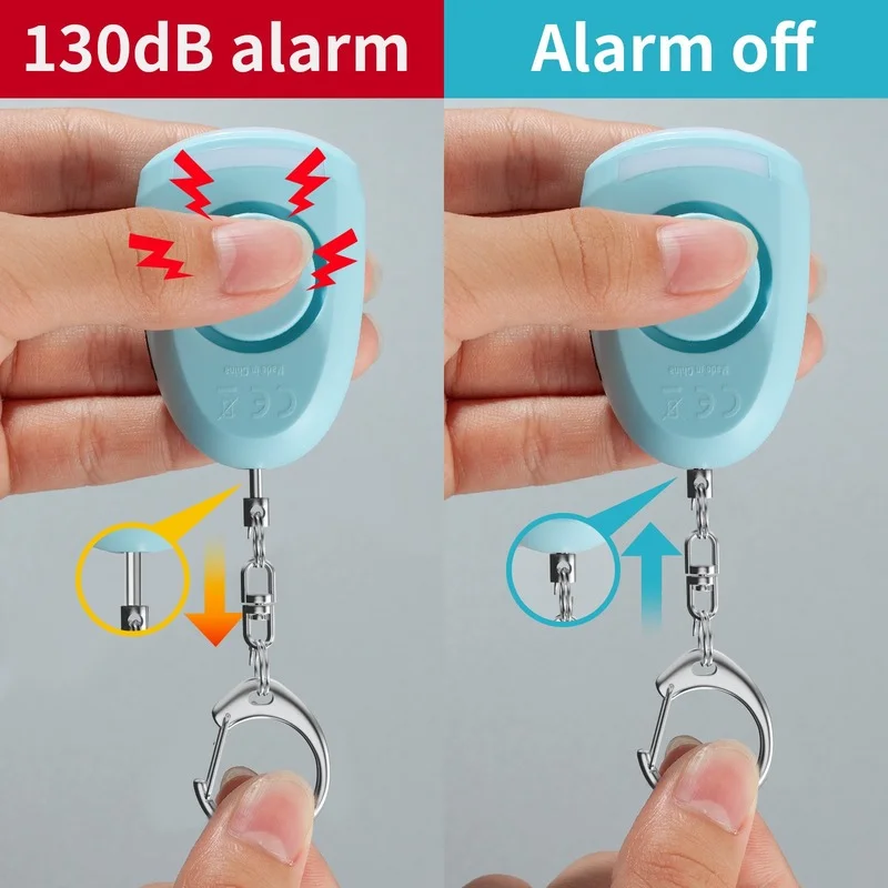 

Self Defense Alarm 130dB Egg Shape Security Protect Alert Personal Safety Scream Loud Keychain Emergency Alarm For Child Elder