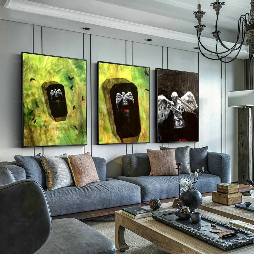 

Forbeauty искусство человеческих скелетов на кладбище Картина на холсте водонепроницаемые картины для домашнего декора