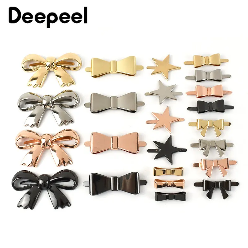 

10Pcs 25-60mm Metal Decor Label Buckles Bow-knot Clasps Bags Shoes Clip Buckle DIY Leather Crafts Handbags Hardware Accessories