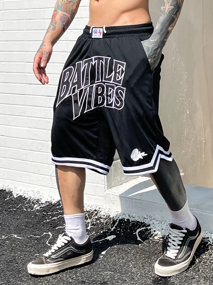 

Hip-hop Baggy Embroidered Casual Print Shorts for Men, Men's and Women Vibe Style Oversize Trend Ins Shorts Y2k Streetwear Short