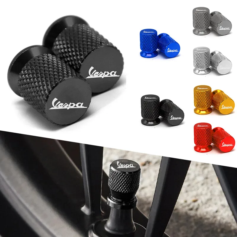 

For VESPA Sprint Primara Scooter GTS 300 Super Primavera 150 S 150 Motorcycle Wheel Tire Valve Caps CNC Aluminum Airtight Covers