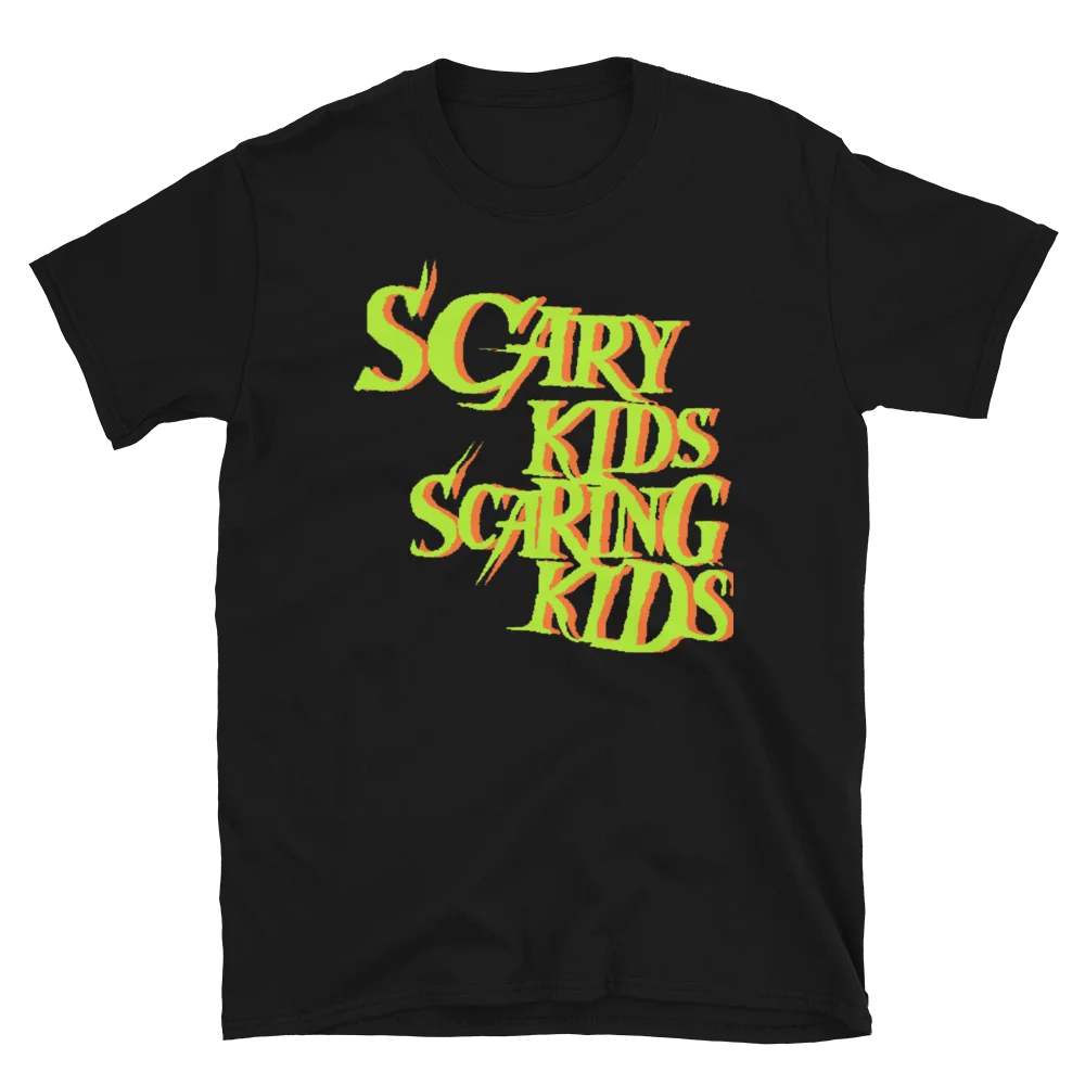 Страшная детская футболка со страшным логотипом