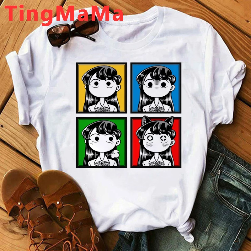 Футболка мужская в стиле японского аниме милая мультяшная рубашка хип-хоп с