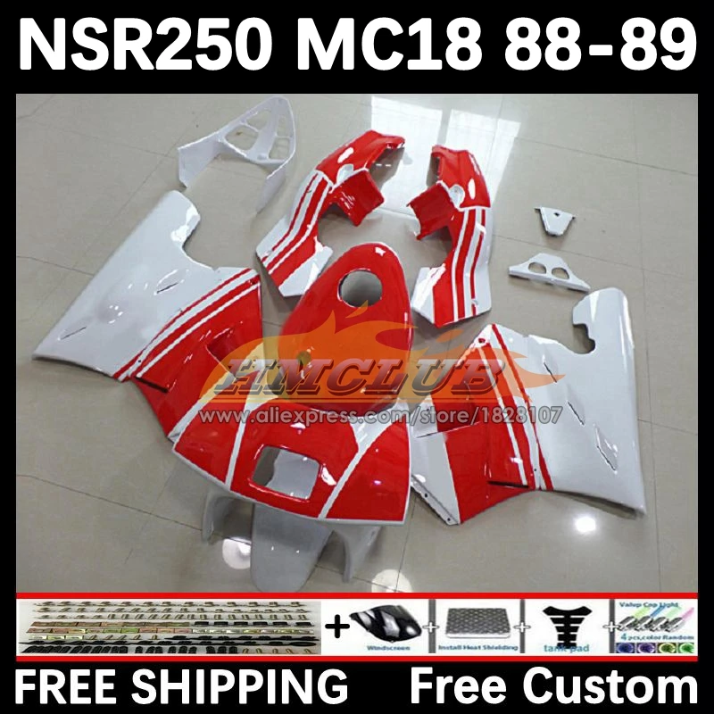 Фото Кузов для HONDA NSR 250 R MC18 PGM2 NSR 250R NS250 NSR250R 88 89 93No.23 MC16 NSR250 R красный белый RR NSR250RR 1988 1989 Обтекатель №1