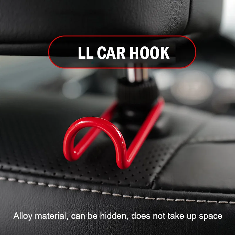 

Creative Alloy Car Hook Invisible Car Seat Back Storage Hook Headrest Organizer Hanger for Groceries Bag Handbag Car Accessories