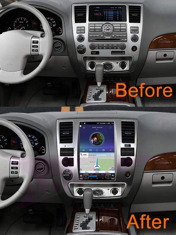 

TOPNAVI 12,1 дюймовый автомобильный радиоприемник Tesla Android плеер для Infiniti QX56 2009-2010 GPS навигация встроенный Carplay