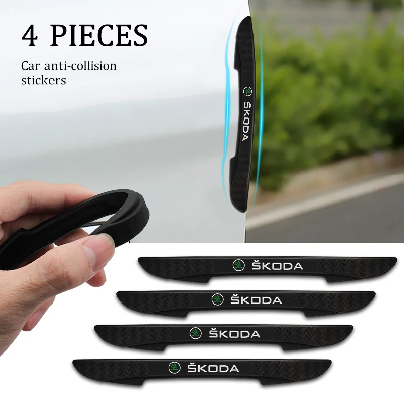 

4PCS Car Door Body Bumper Strip Guards Anti-collision Sticker For Skoda Kodiaq Superb Octavia A5 A7 2 Fabia Rapid Yeti Car Goods