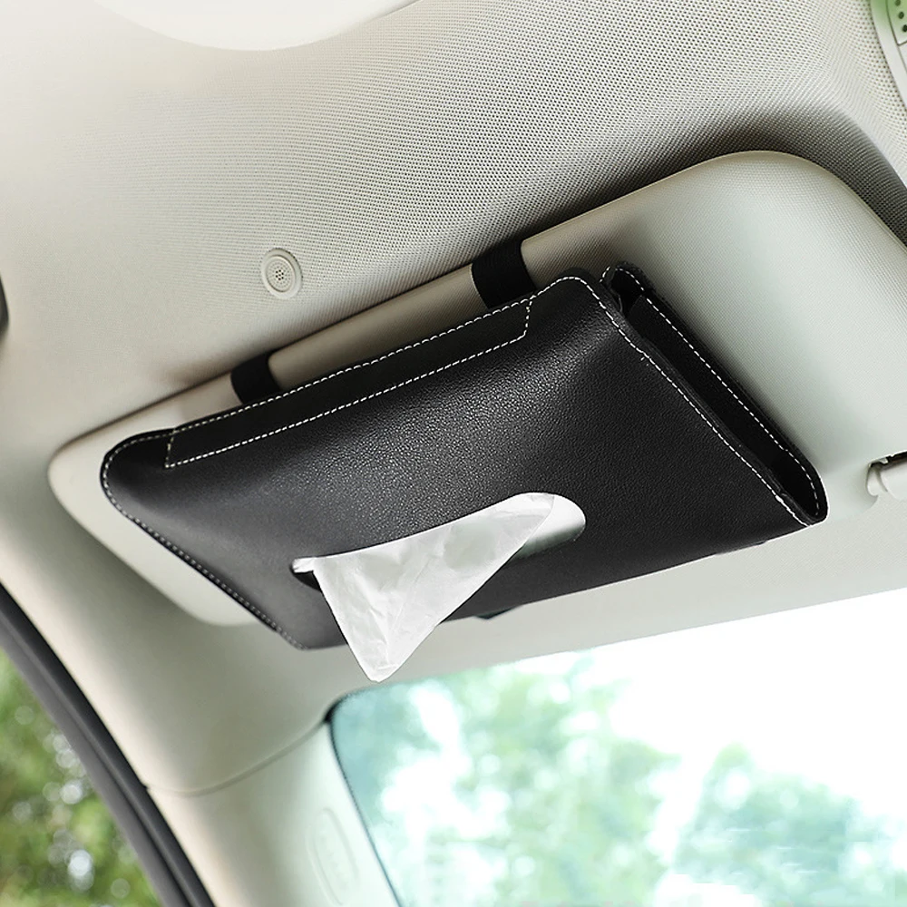 

1 Pcs Car Tissue Box Towel Sets Car Sun Visor Tissue Box Holder Auto Interior Storage Decoration Stowing Tidying Car Accessories
