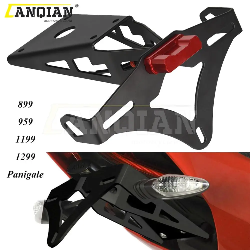 

Motorcycle Rear Fender Tail Tidy License Plate Holder Bracket For Ducati 1299 Panigale 1299 2015 2016 2017 With LED Headlight