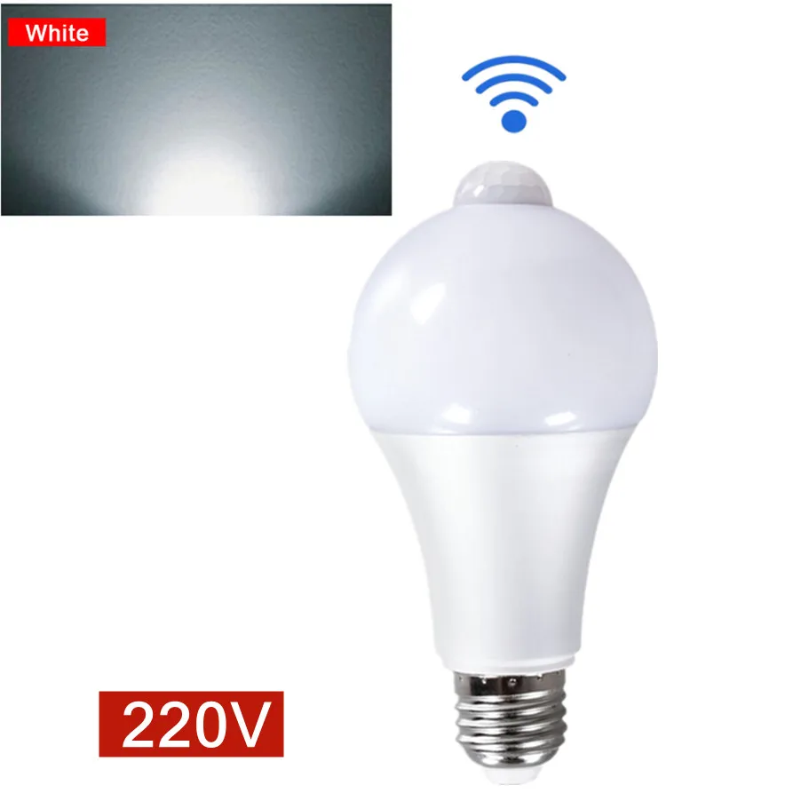 

Светодиодные лампы RnnTuu с датчиком движения 9/12/15/18 Вт, 220 В