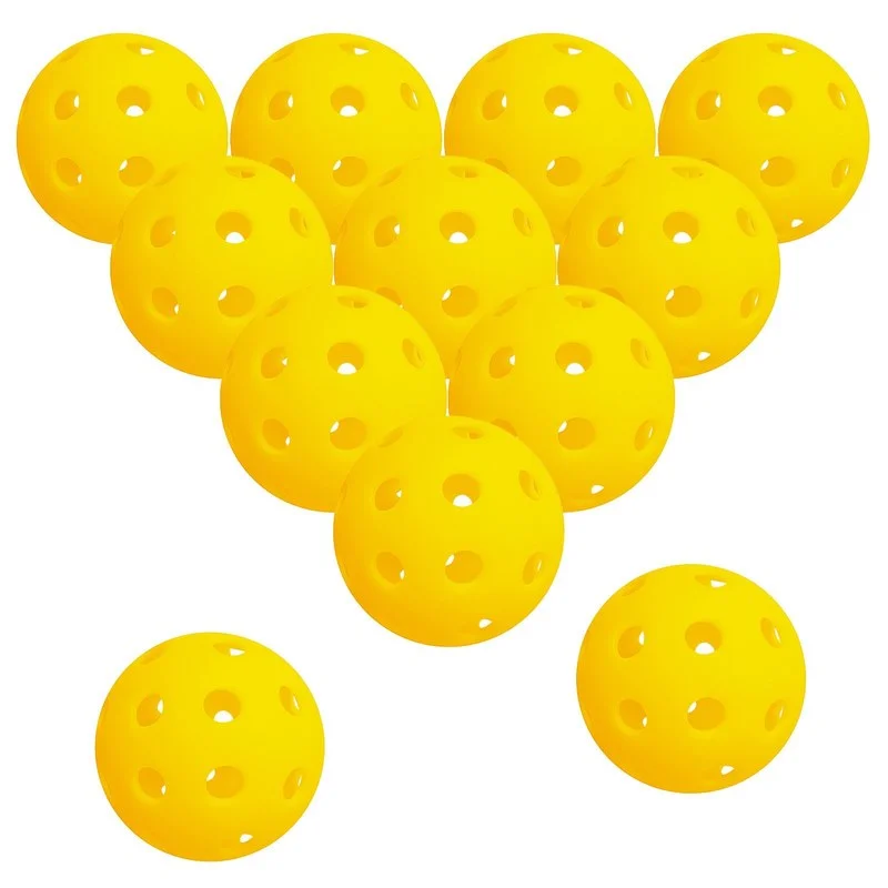 

12 Packs 40 Holes Outdoor Pickleball Balls for Outdoor Courts