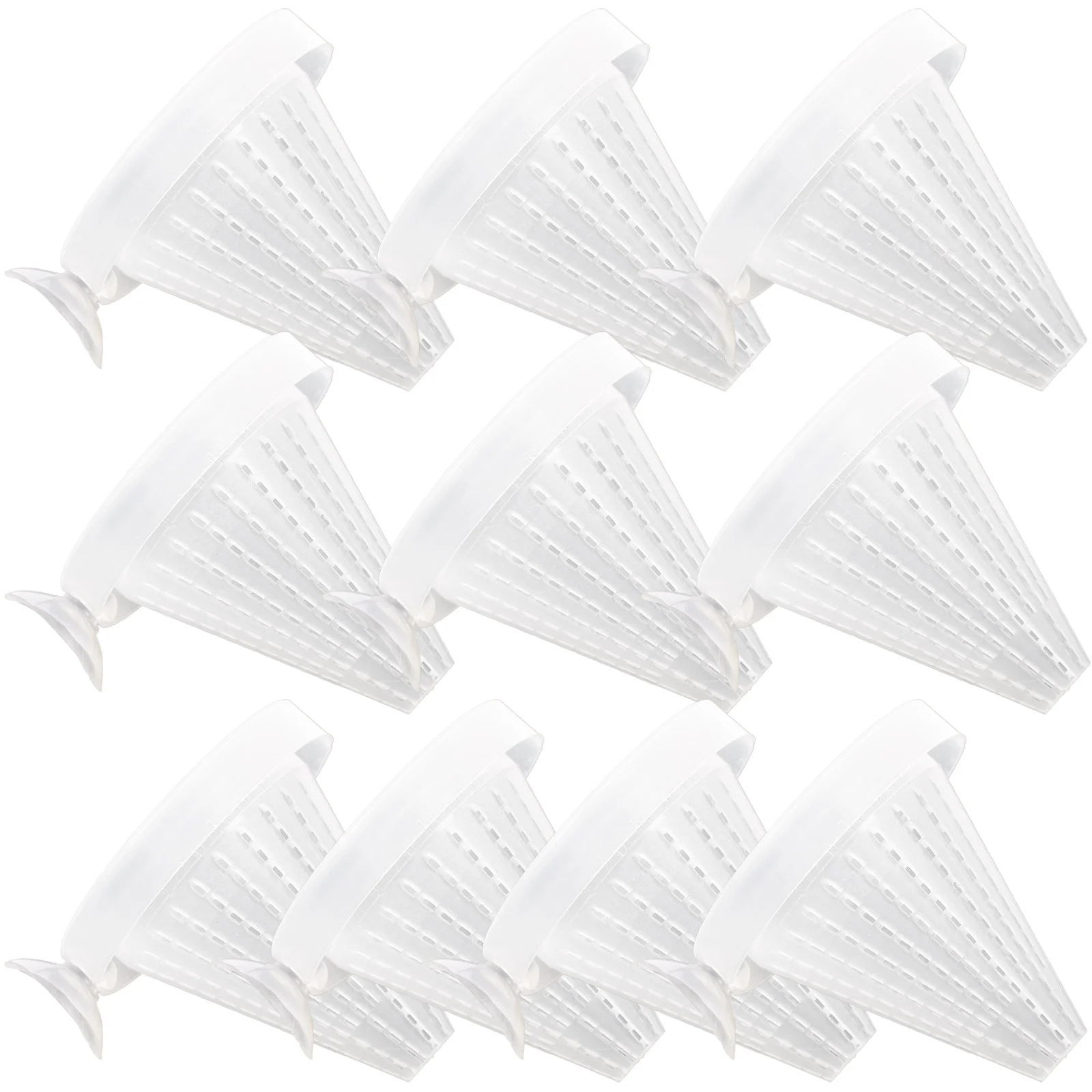 

10pcs Aquarium Red Worm Cup Fish Tank Cone Feeding Cup Suction Fisk Tank Feeding Cup (Random Color)