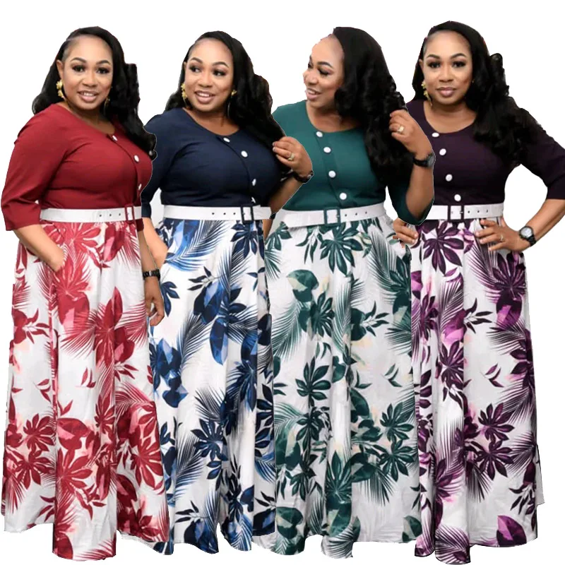 

African Dresses For Women 2023 Dashiki Autumn Spring Elegant Maxi Dress Ladies Traditional African Clothing Fairy Dreaes