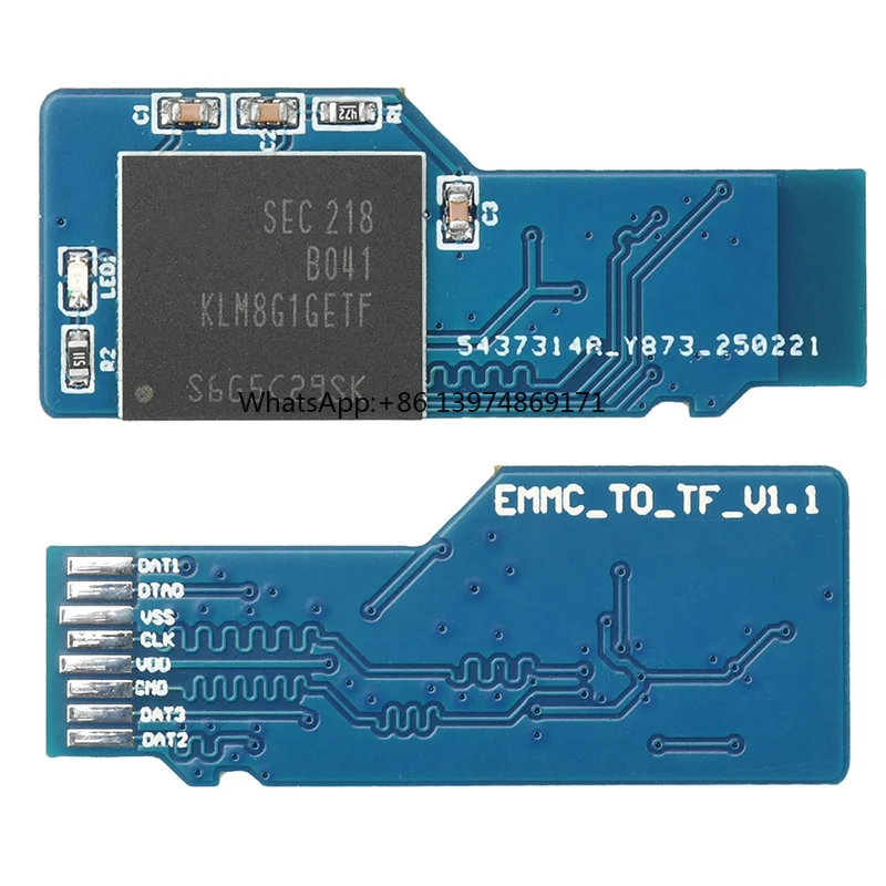 Фото Модуль для передачи данных EMMC на TF-карту, поддерживающий чипы BGA153/BGA169, для программирования карт Micro SD/MMC №2